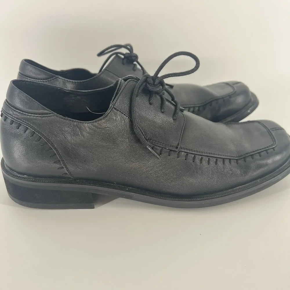 Giorgio Venturi‎ Men's Leather Shoes Size 8.5 Black Oxfords Dress Or Casual Soft